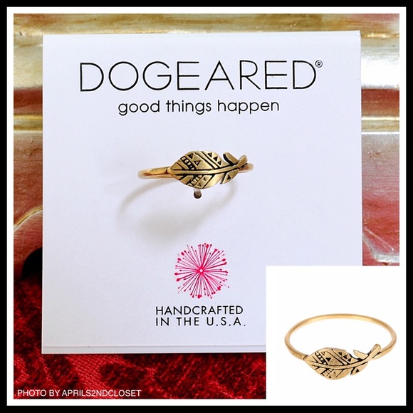 Dogeared Jewelry - DOGEARED 14K GOLD PLATED SILVER ETCHED RING